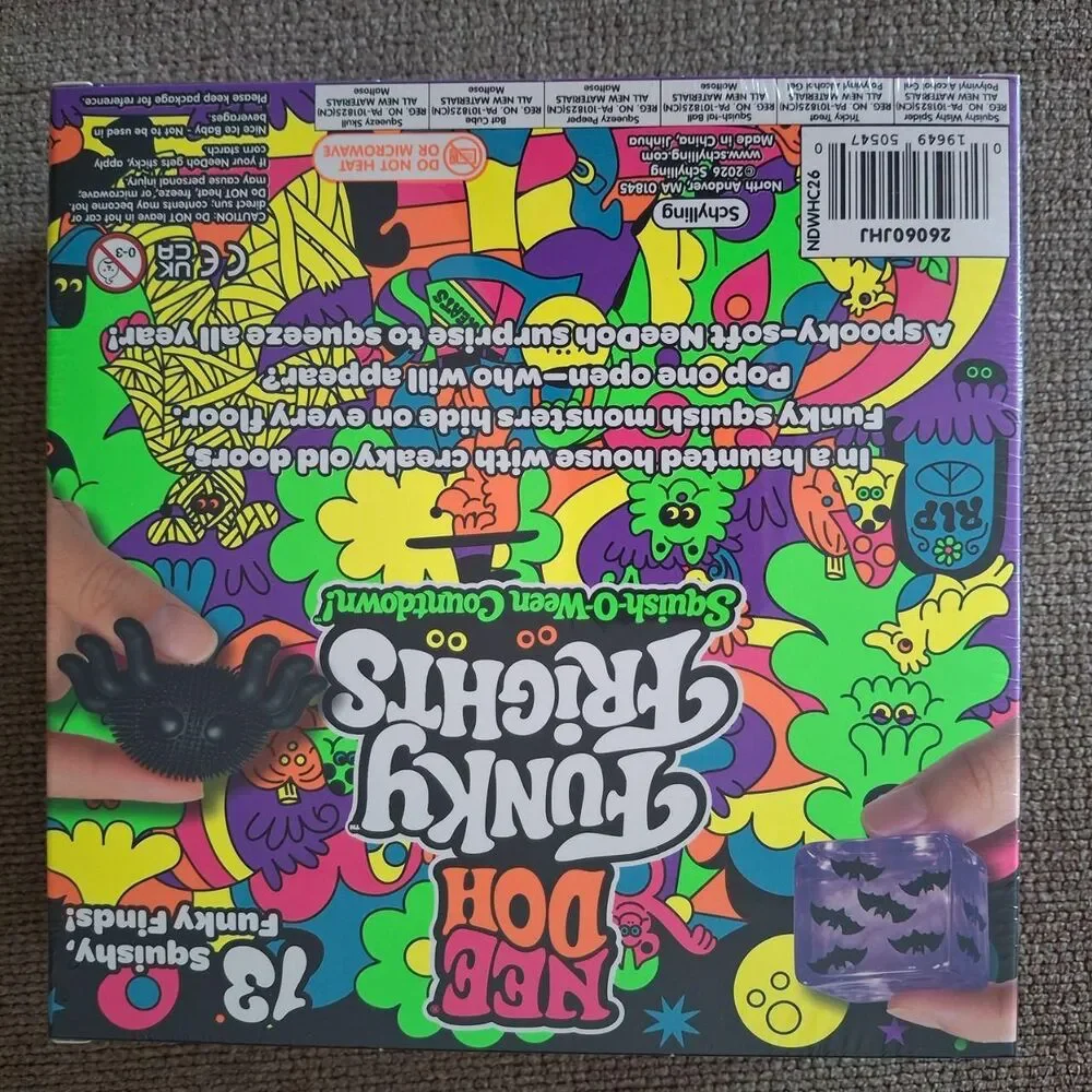 Schylling NeeDoh Funky Frights Squish-O-Ween Halloween Advent Calendar !